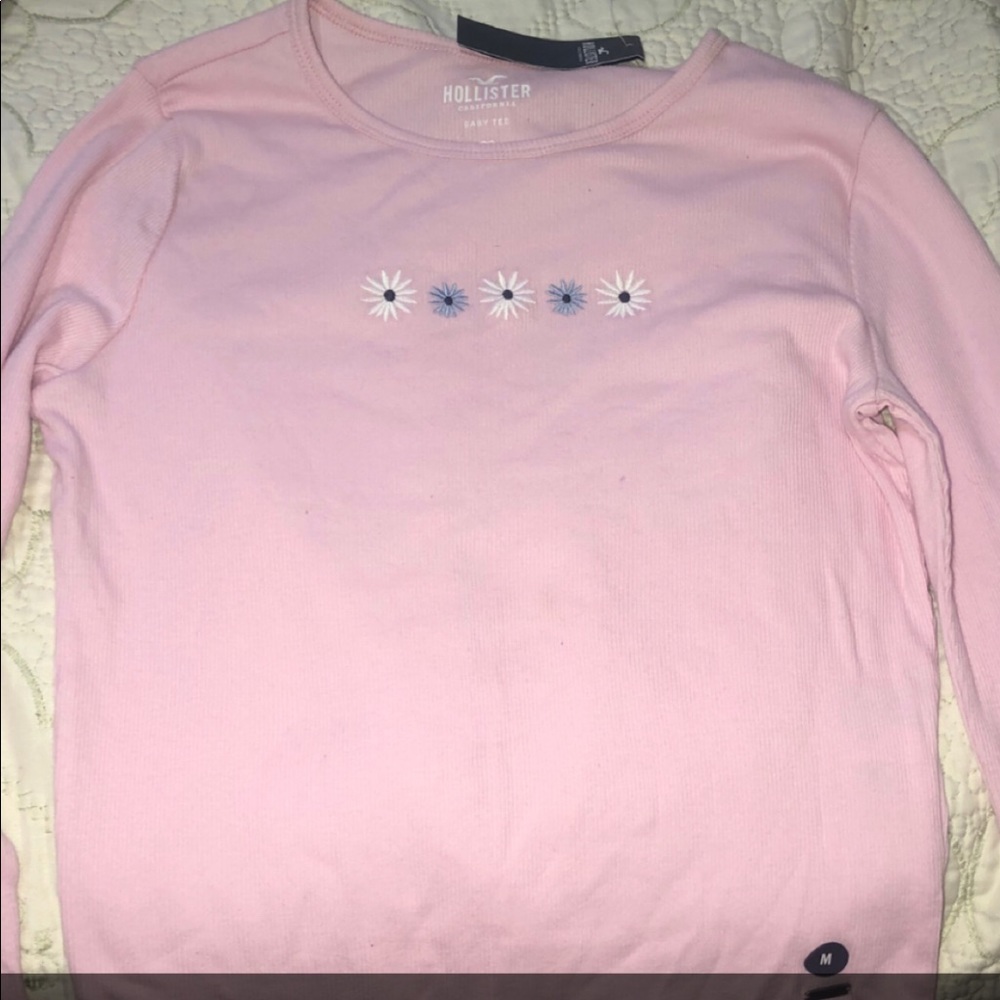 Hollister pink long sleeve shirt